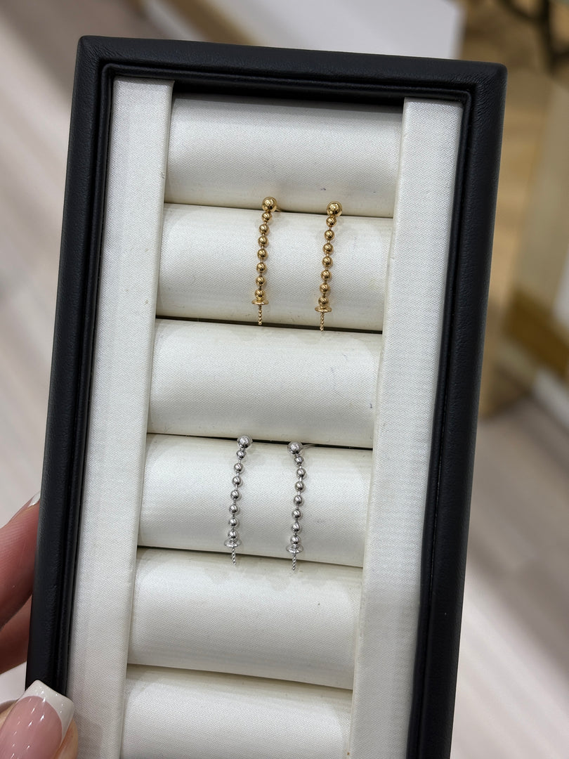 [18K Earring] Dripped Bubble Ear Stud