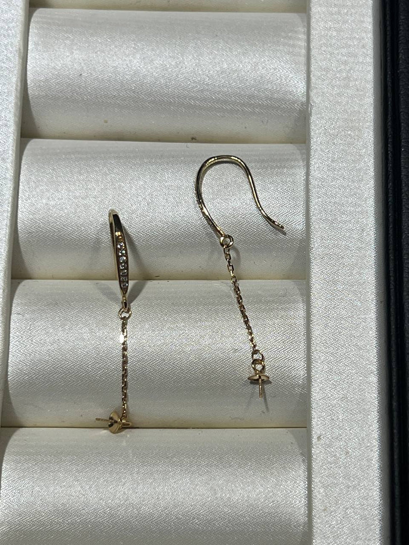 [18K Earring] Dripped Dangling Hook