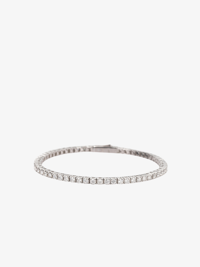 White Moissanite Tennis Bracelet 0.035CT [Made to Order]