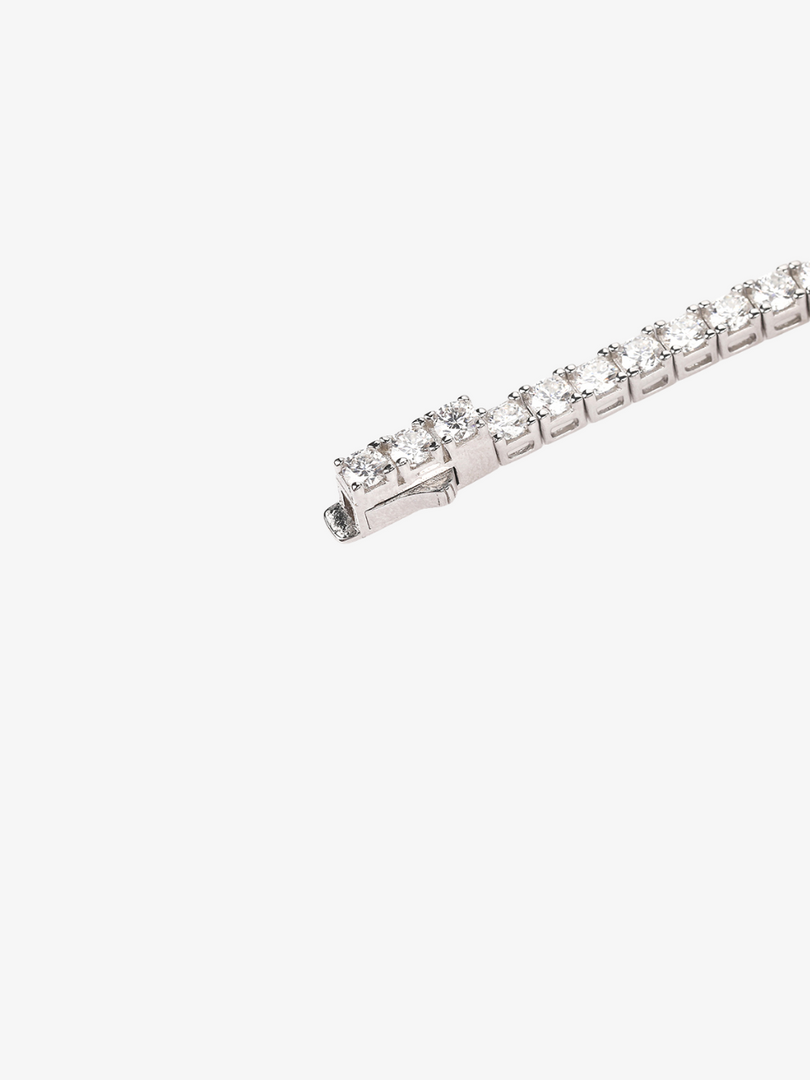 White Moissanite Tennis Bracelet 0.10CT [Made to Order]