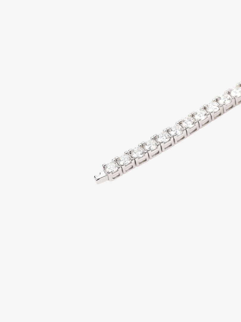 White Moissanite Tennis Bracelet 0.10CT [Made to Order]