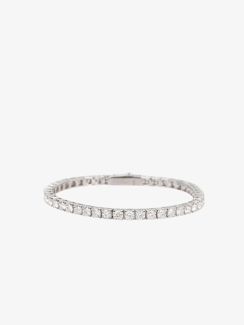 White Moissanite Tennis Bracelet 0.10CT [Made to Order]