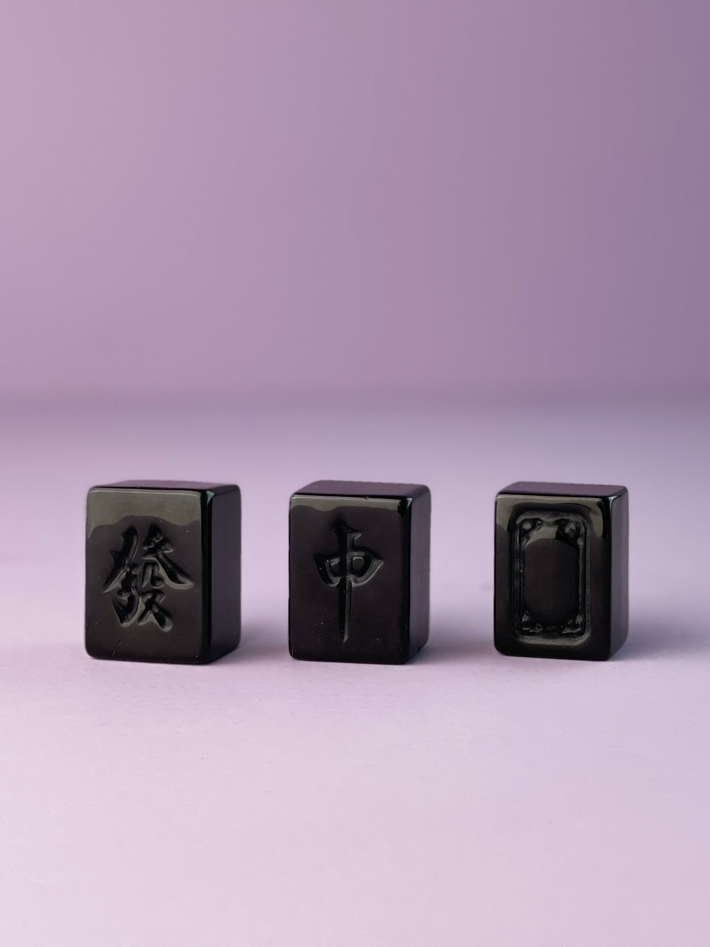 Black Obsidian Mahjong Tile