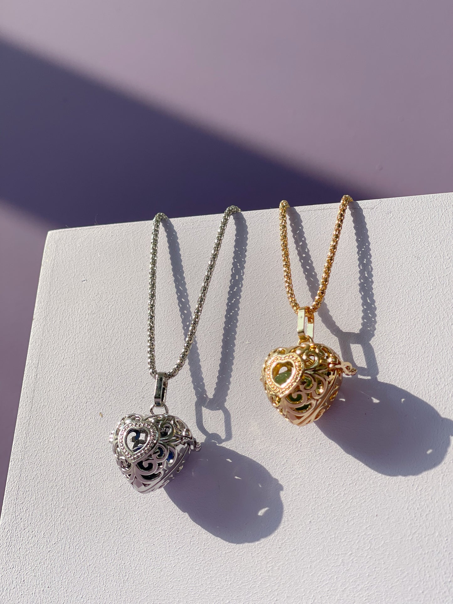 Regal Heart Locket Bag Charm and Necklace