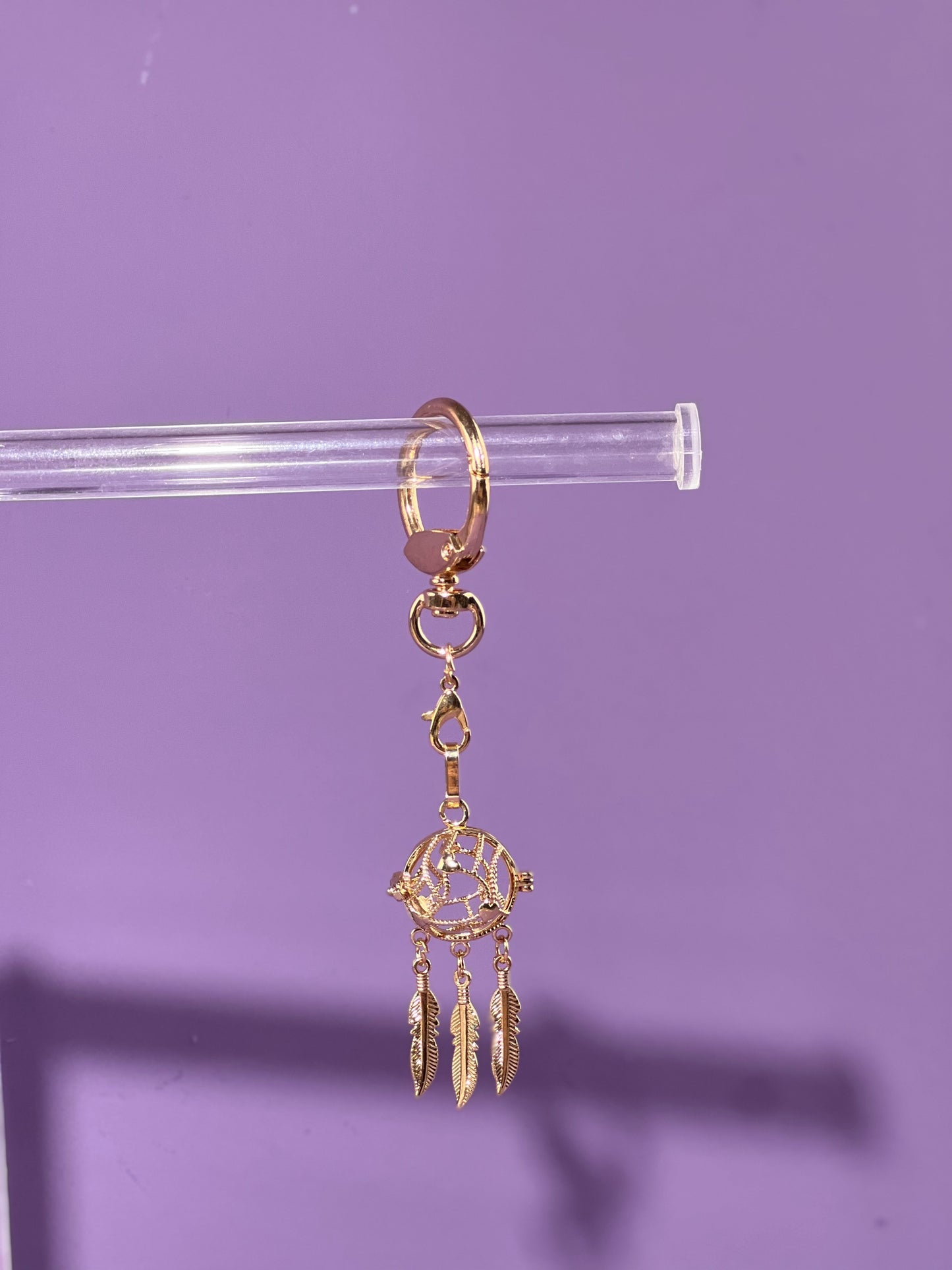 Heart Dreamcatcher Locket Bag Charm and Necklace