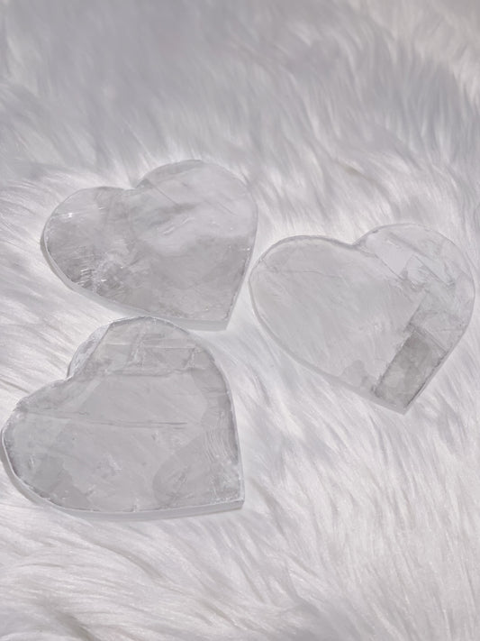 Selenite Heart Plate