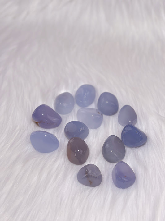 Blue Chalcedony Tumbled Stone