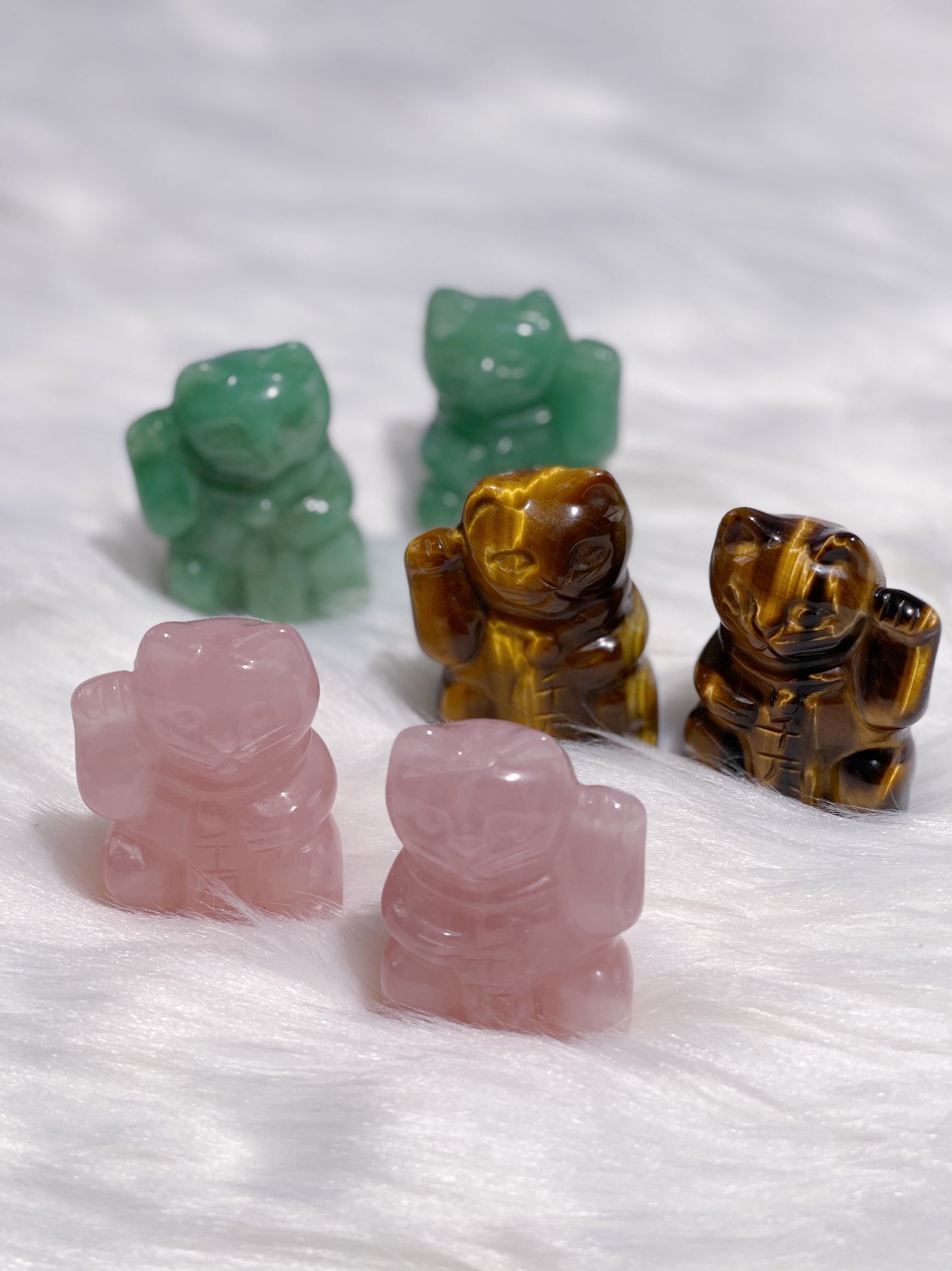 Rose Quartz Fortune Cat