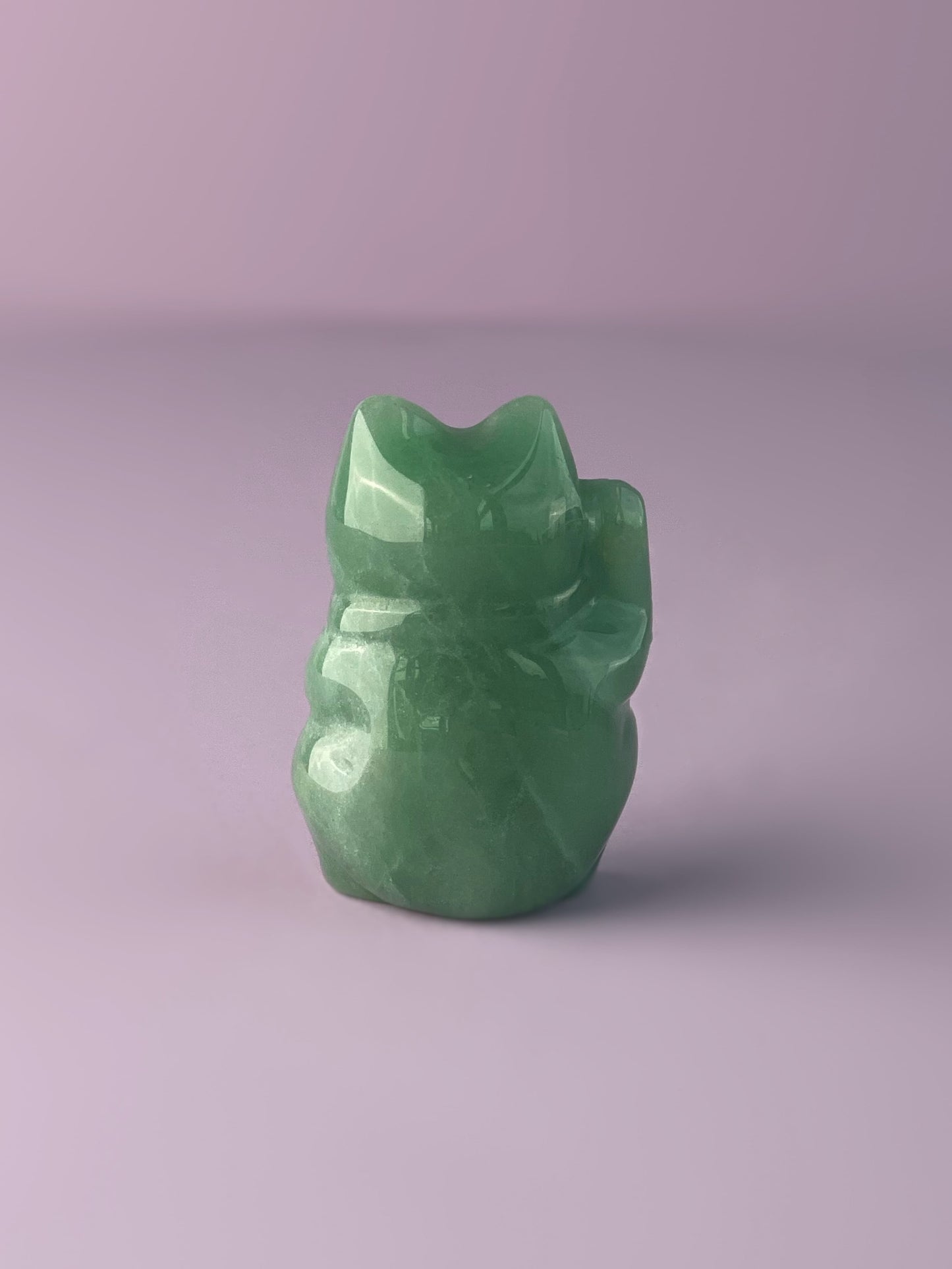 Green Aventurine Chubby Fortune Cat