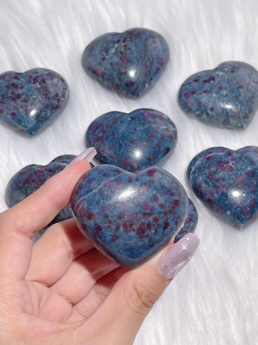 Ruby Kyanite Hearts