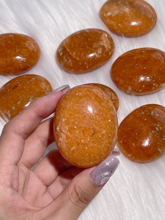 Orange Orchid Calcite Palmstones