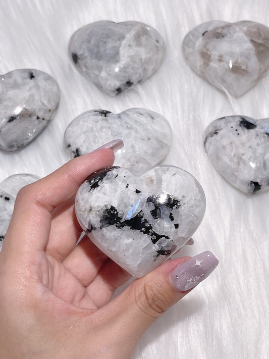 Rainbow Moonstone Hearts