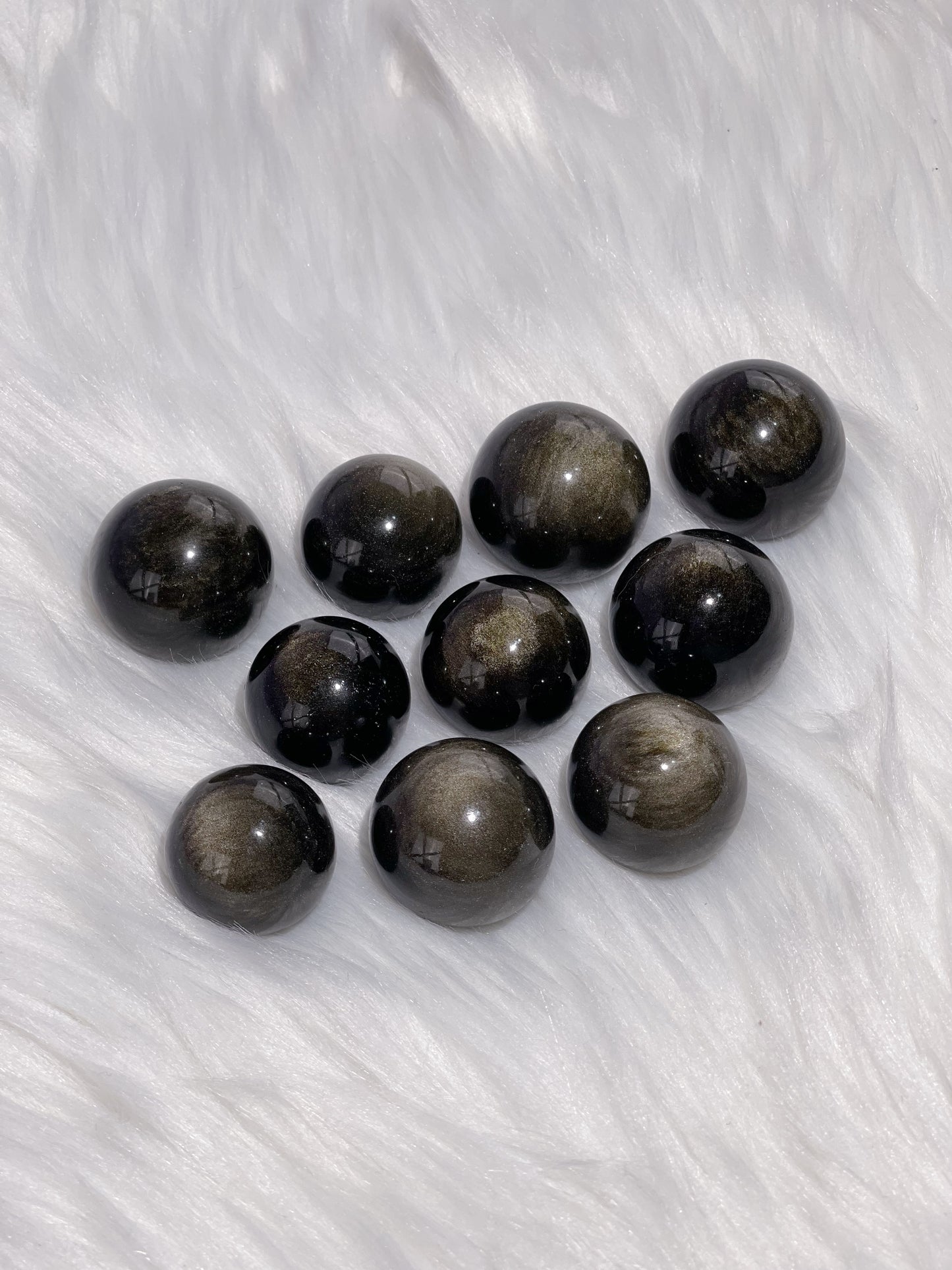 Gold Sheen Obsidian Small Spheres
