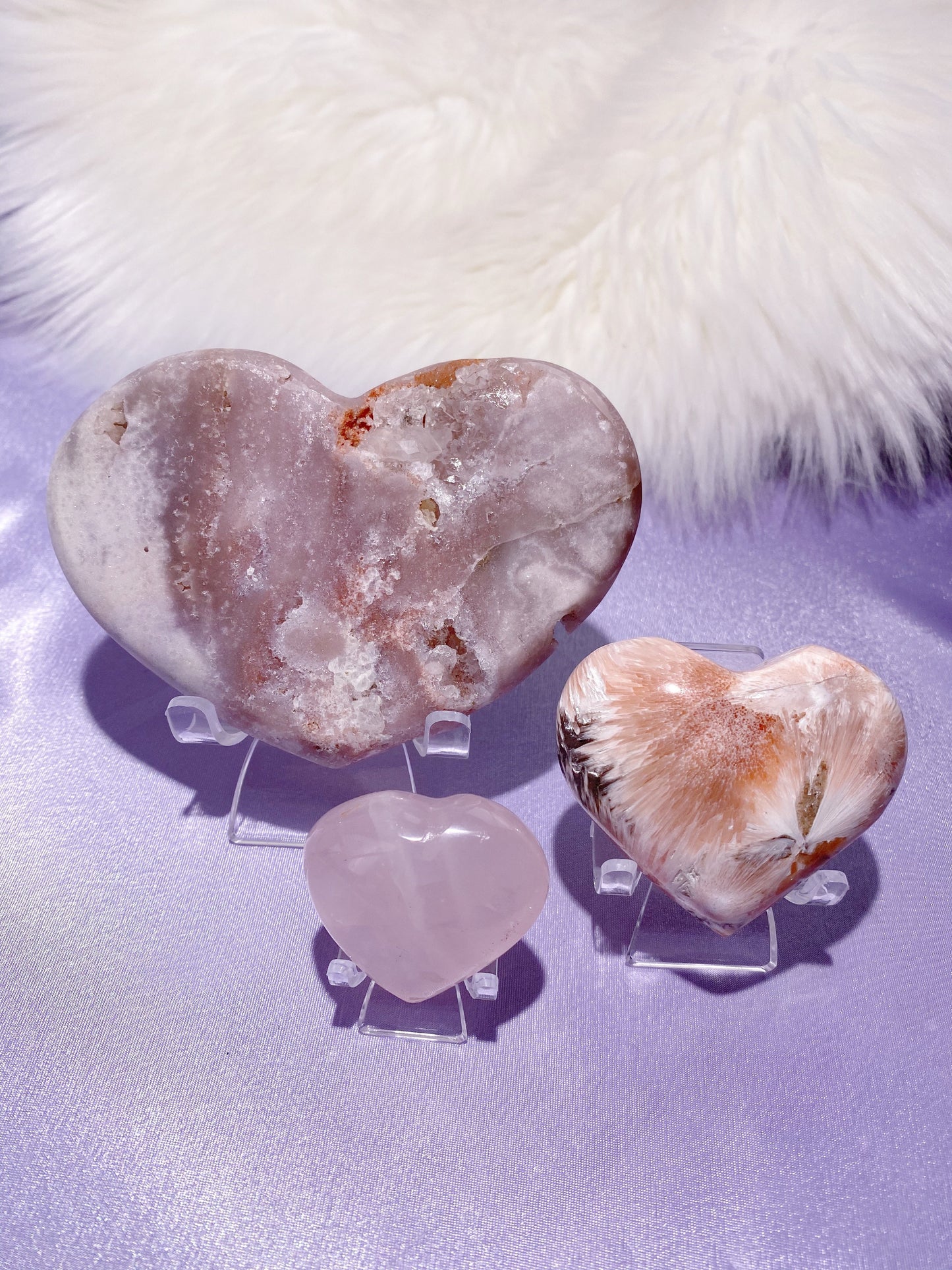 Acrylic Heart Stand - Caring Crystals
