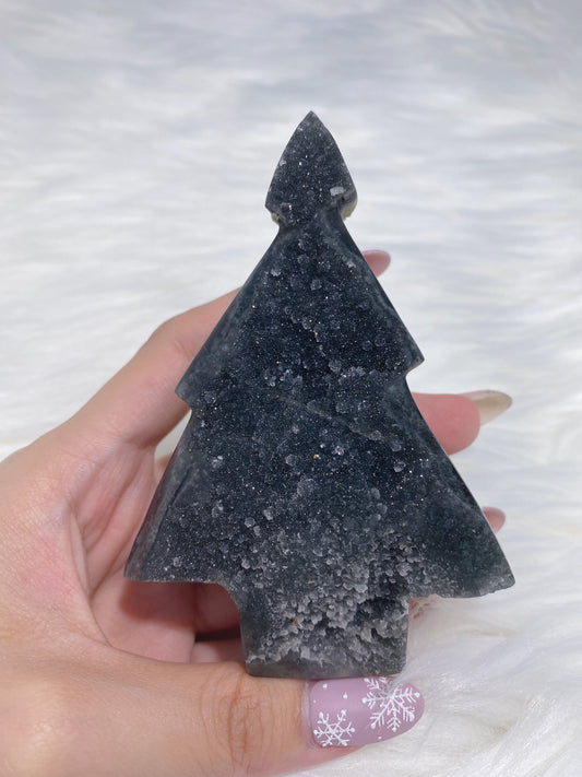 Amethyst Cluster Christmas Tree 61XT - Caring Crystals