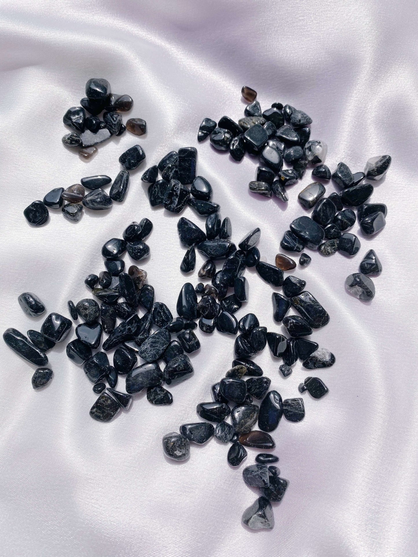 Black Tourmaline Chips - Caring Crystals