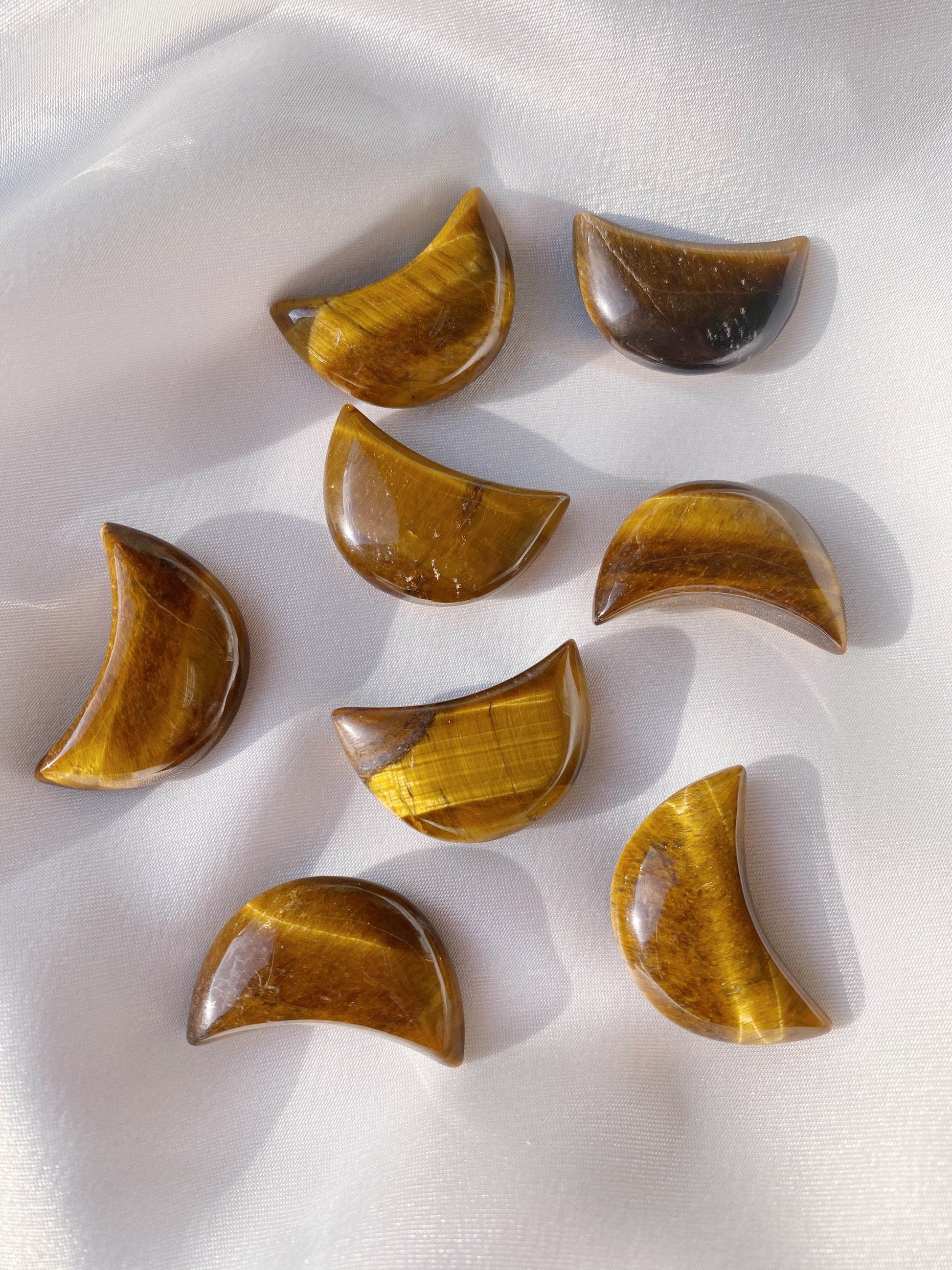 Golden Tiger Eye Star and Moon - Caring Crystals