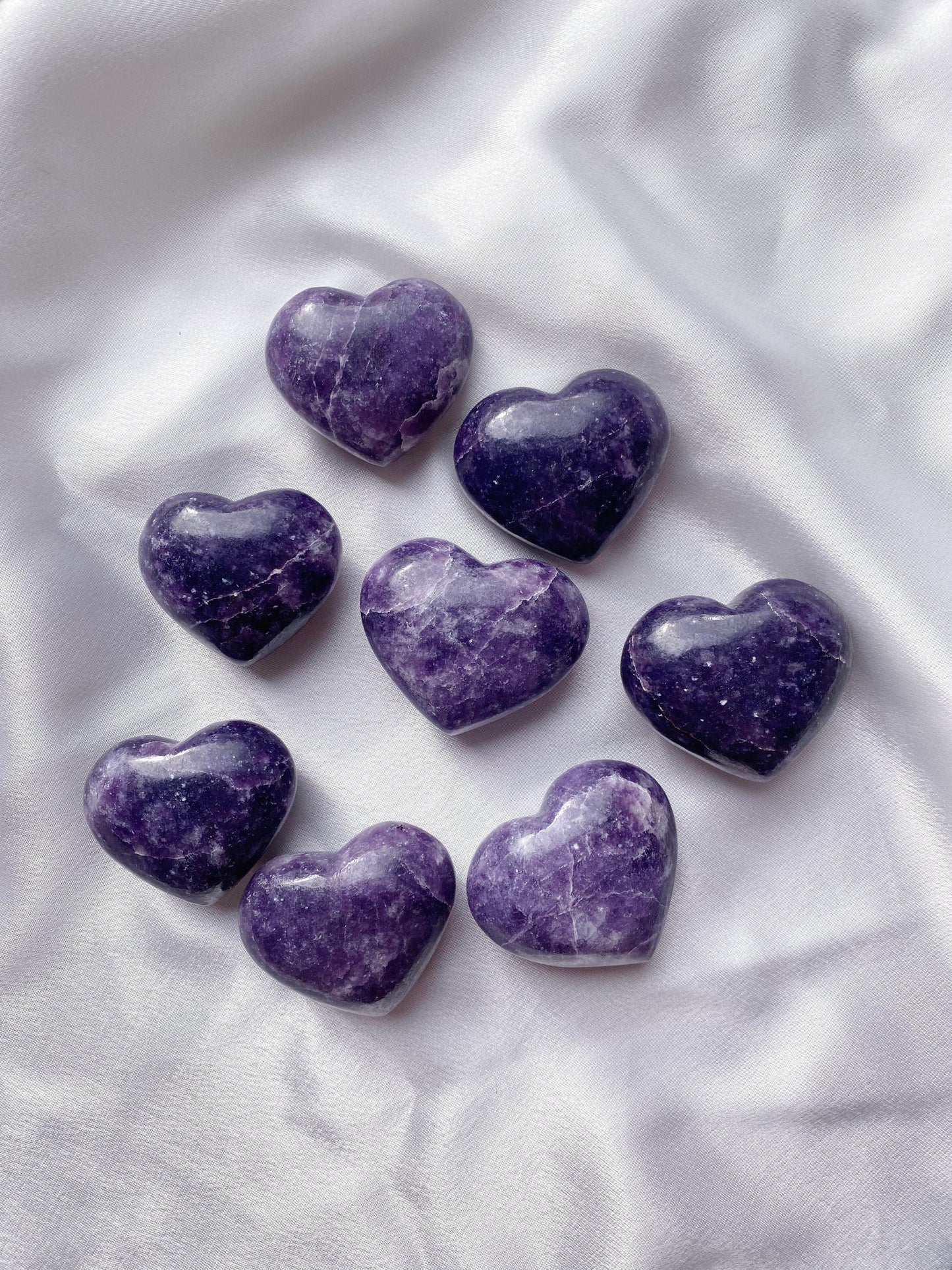Lepidolite Heart Carving - Caring Crystals