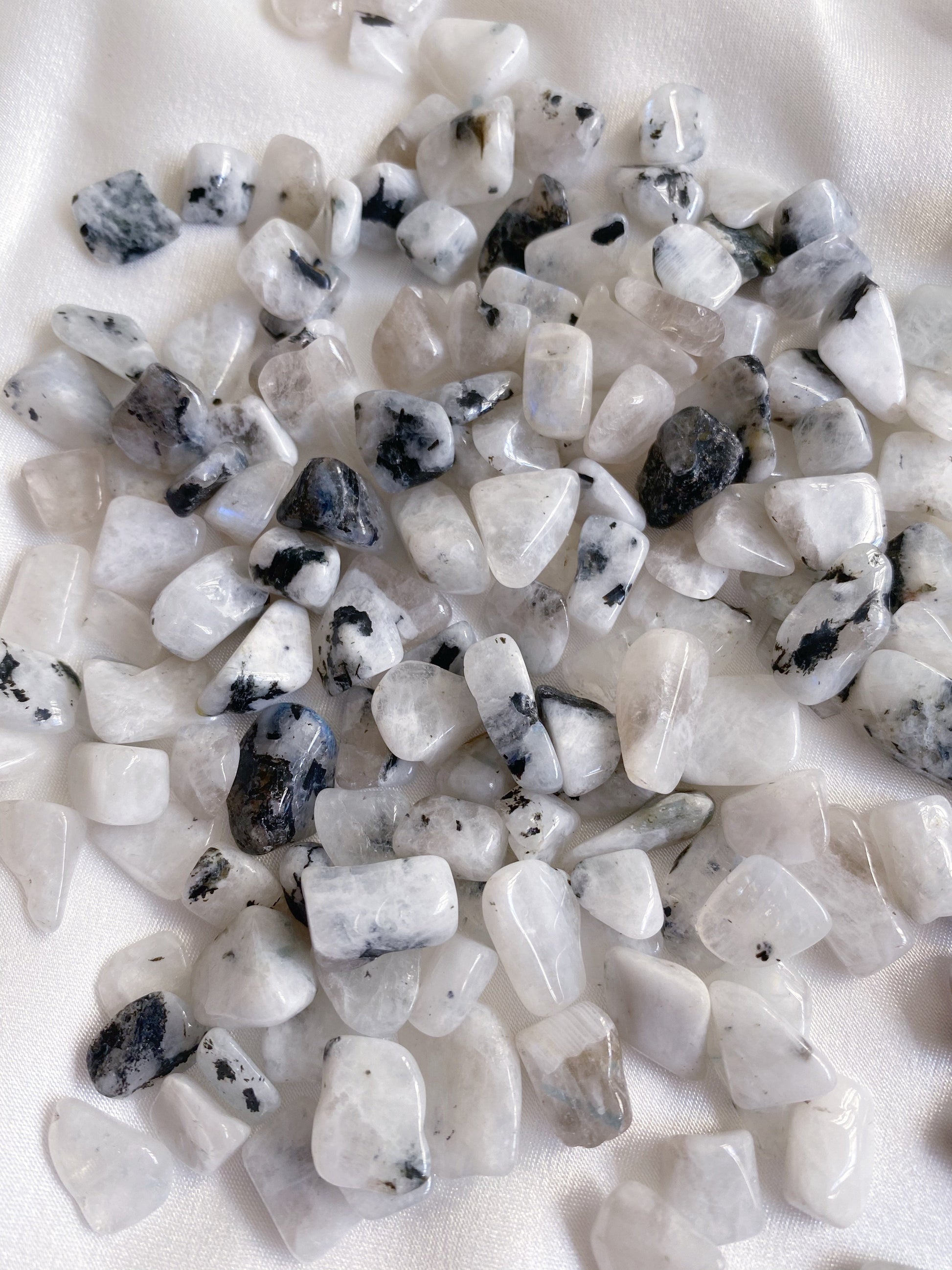 Rainbow Moonstone Chips - Caring Crystals