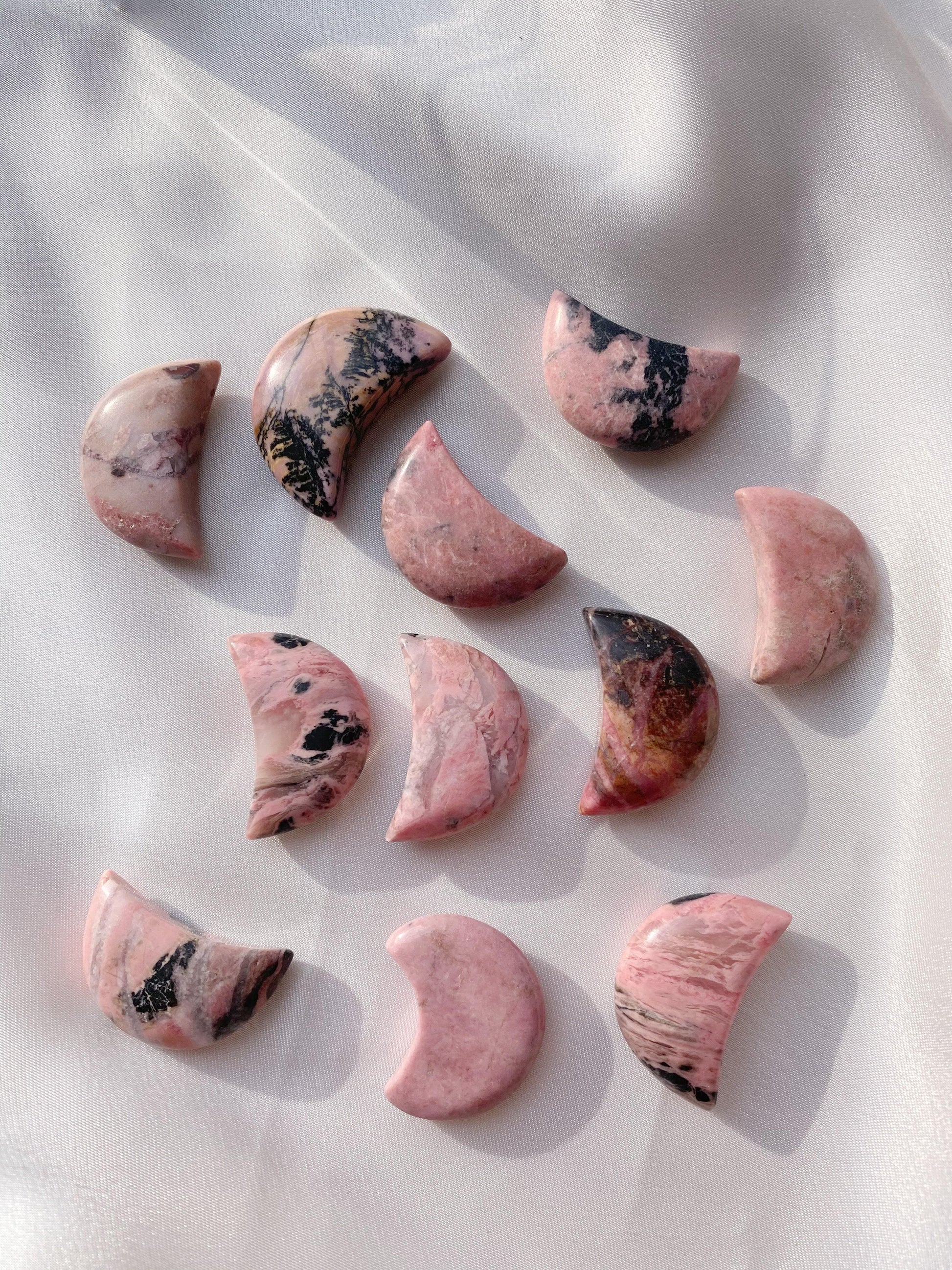 Rhodonite Star and Moon - Caring Crystals