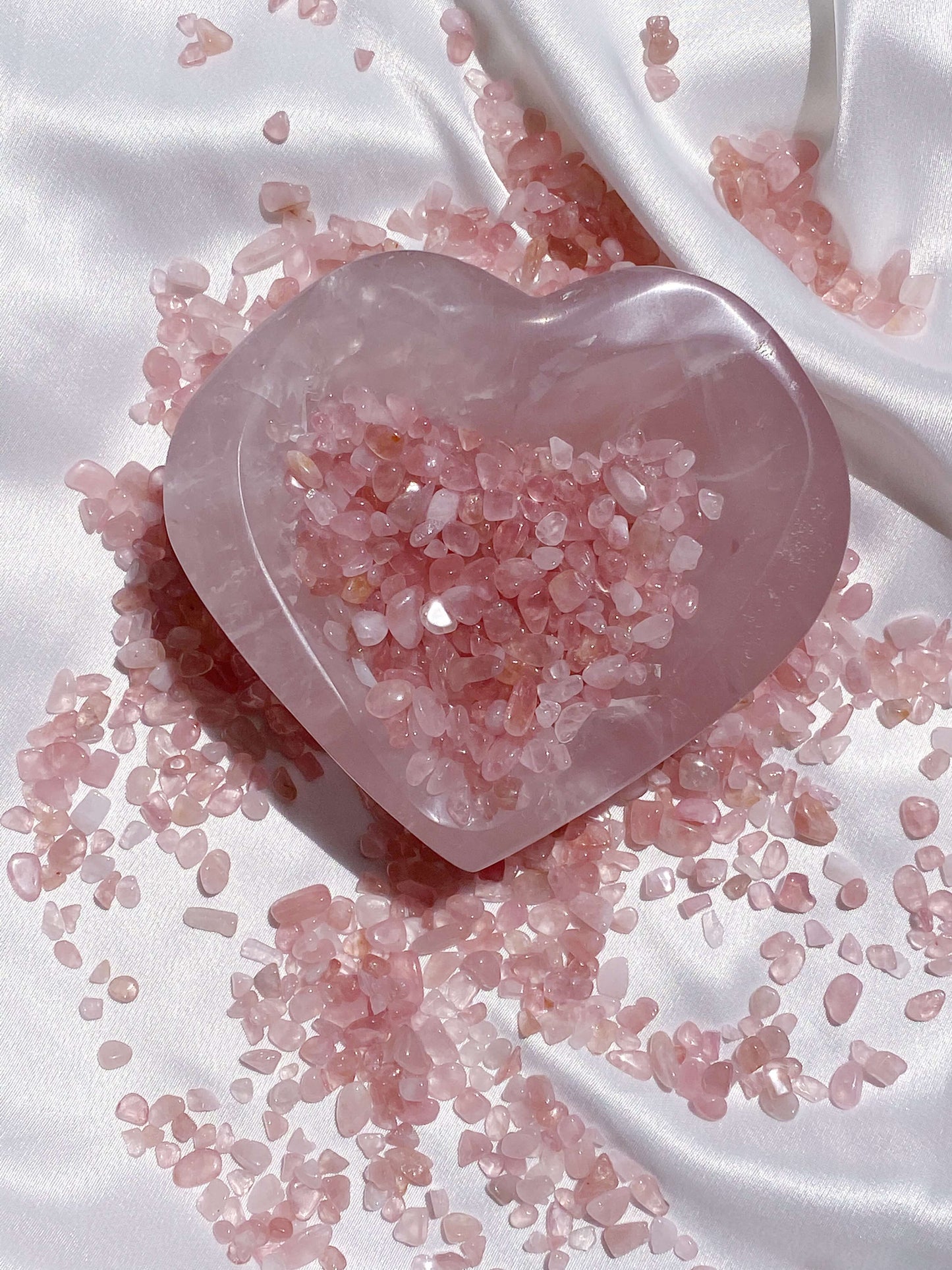 Rose Quartz Chips - Caring Crystals
