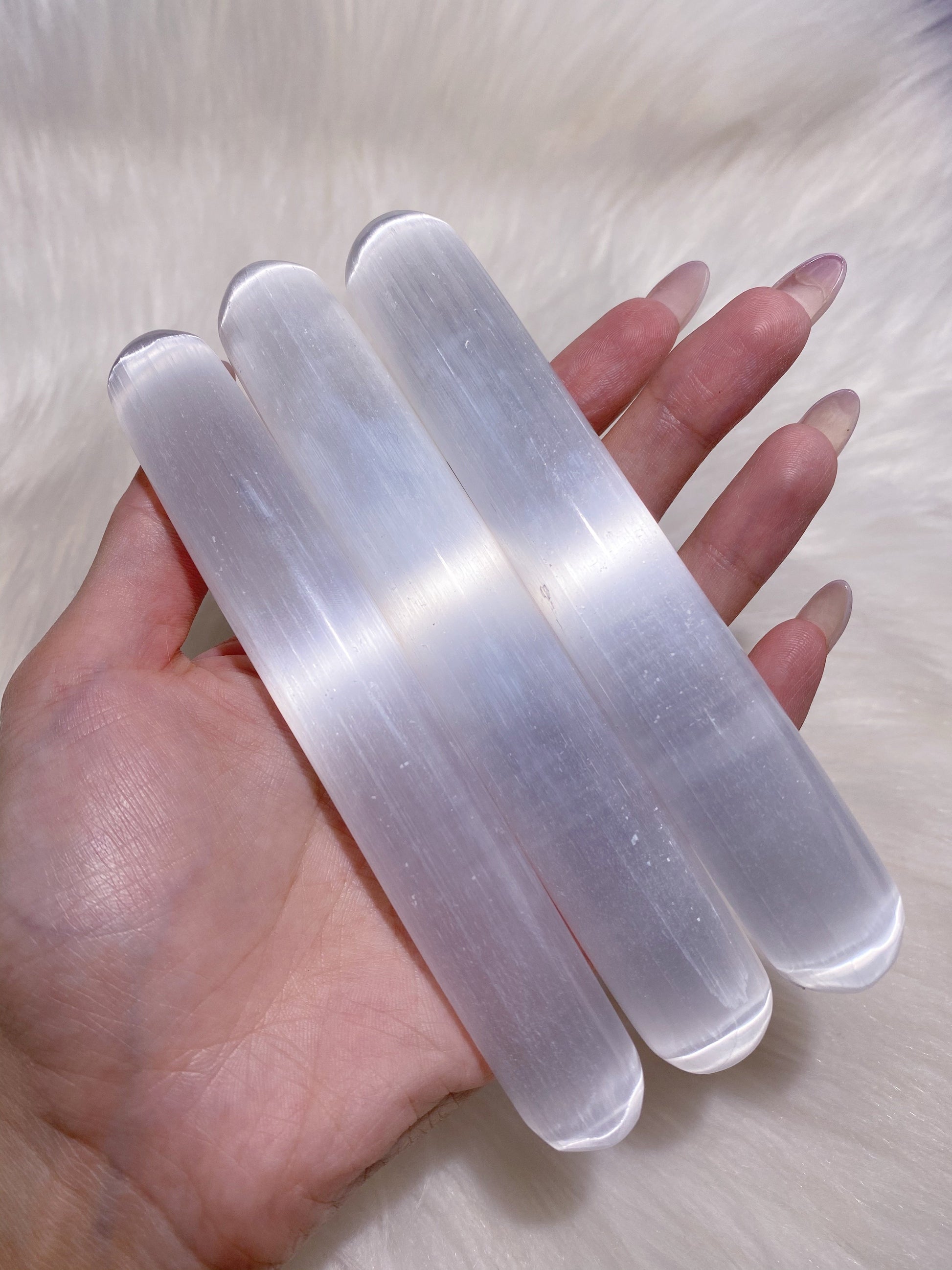 Satin Spar Selenite Wand - Caring Crystals